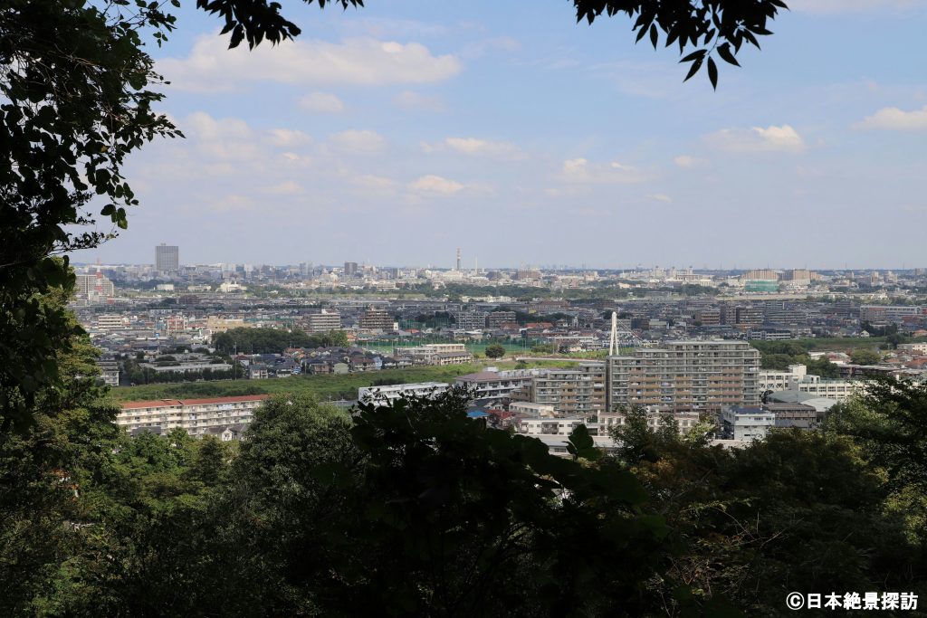 View of Hino City from Takahata Castle Ruins