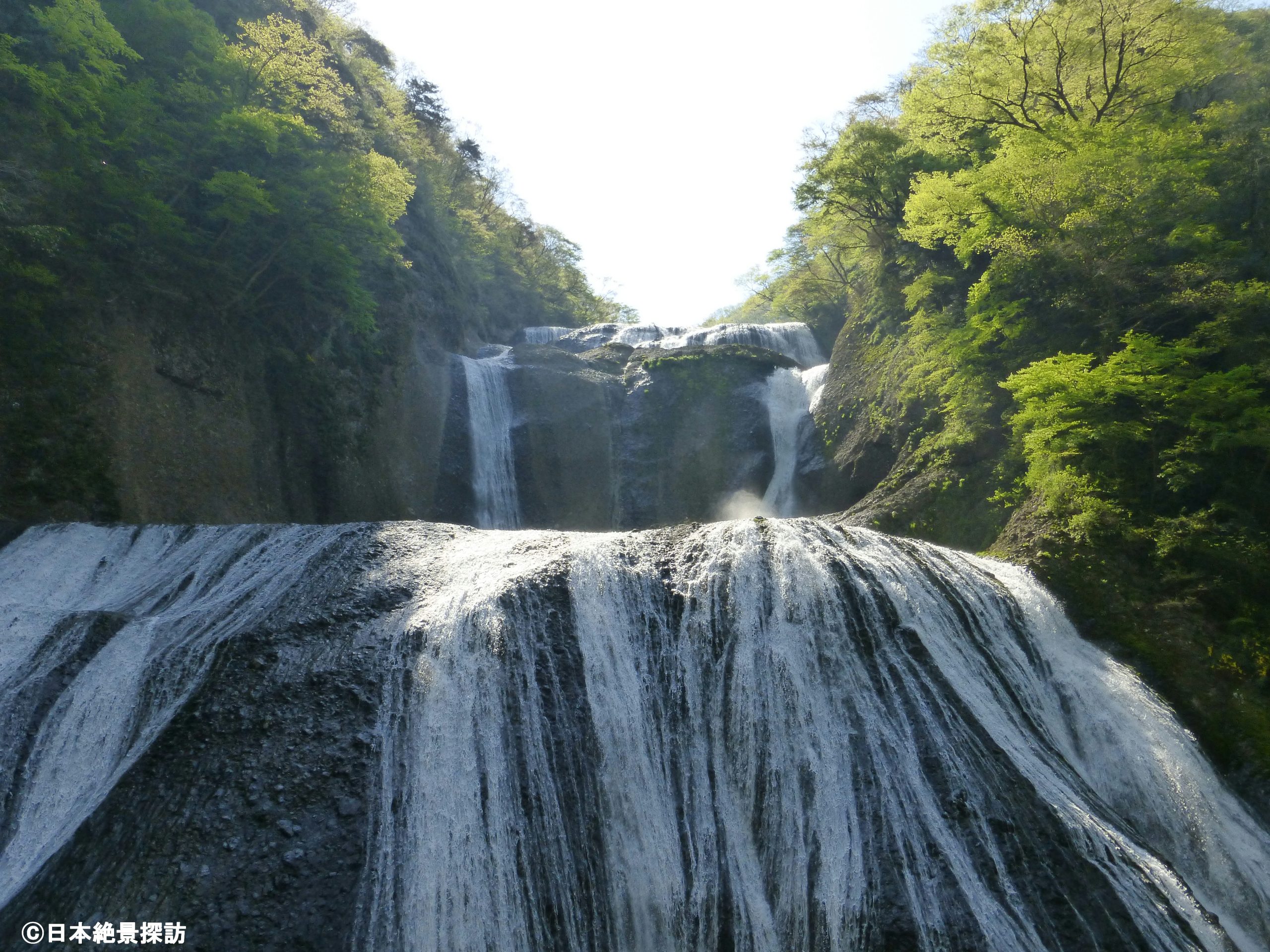 新緑の袋田の滝（茨城県大子町）・第一展望台から