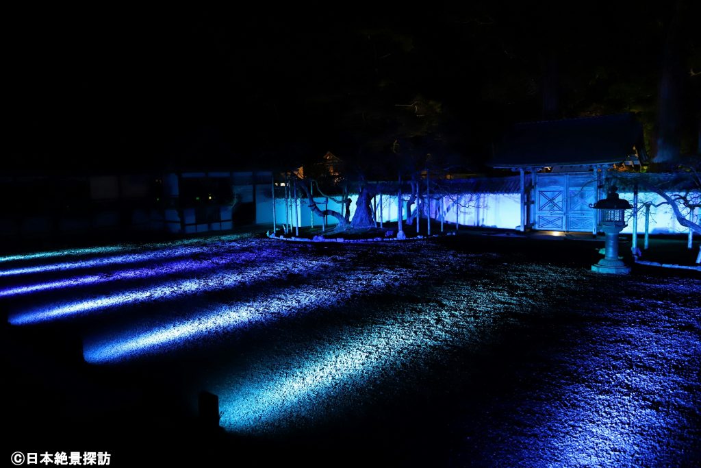 瑞巌寺（宮城県松島町）の紅葉ライトアップ・アーティスティックな本堂のライトアップ