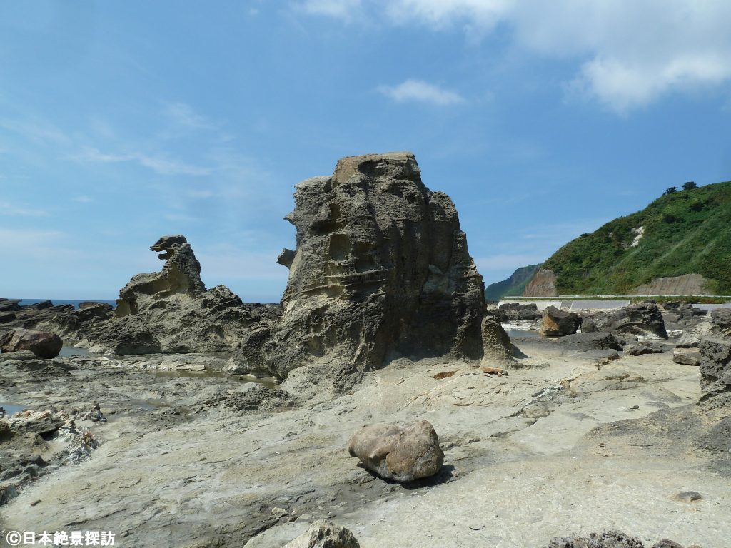 ゴジラ岩（秋田県男鹿市）（遠景）
