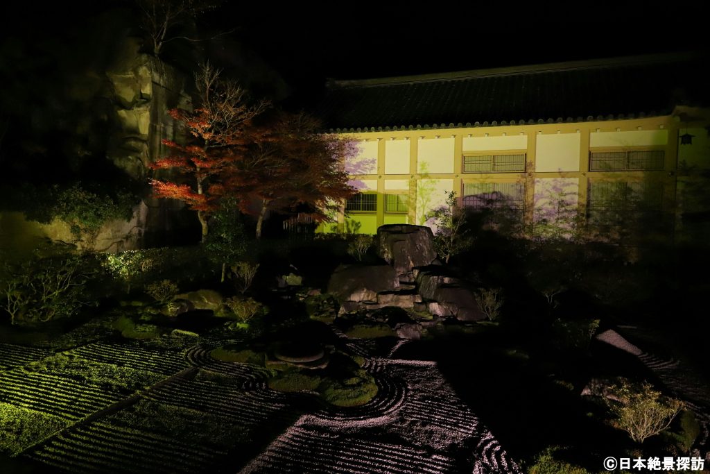 瑞巌寺（宮城県松島町）の紅葉ライトアップ・中庭の石庭