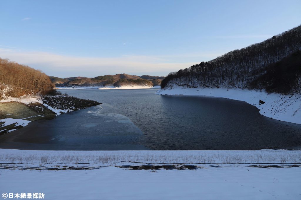 冬の羽鳥ダム（福島県天栄村）