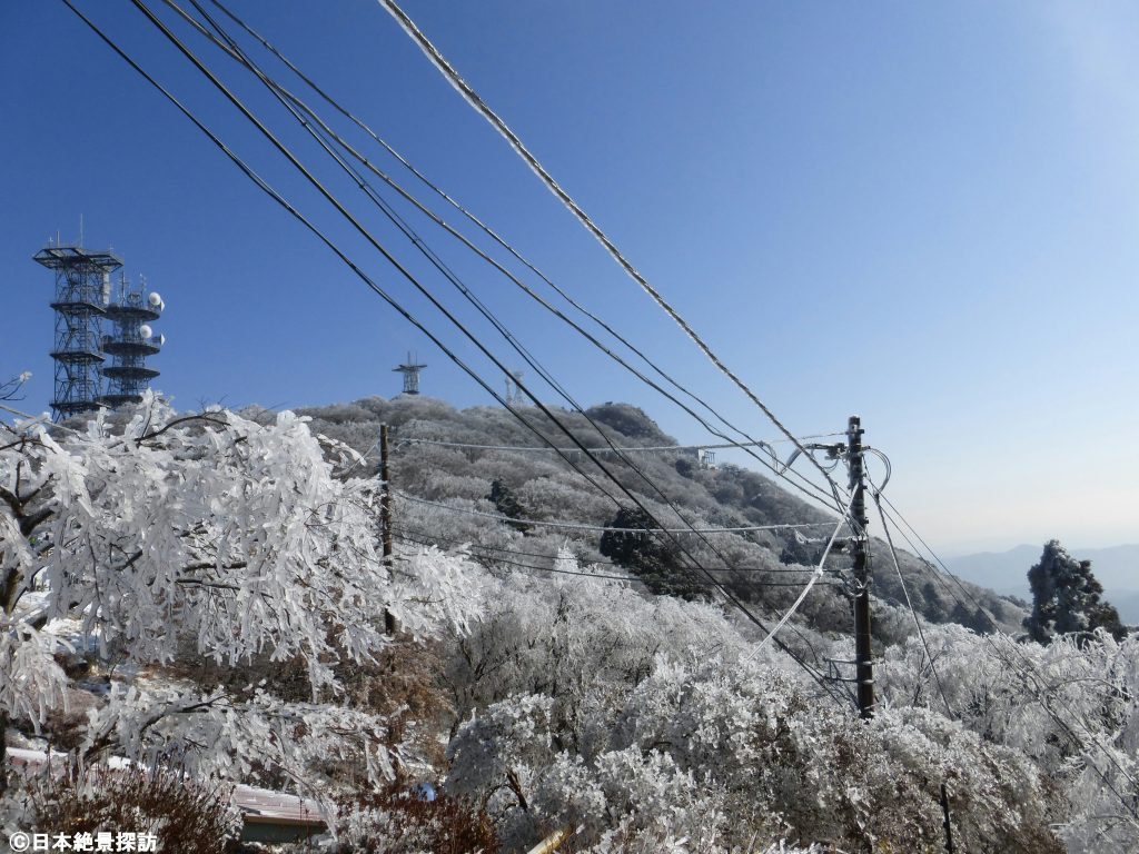 筑波山ロープウェイ（茨城県つくば市）・氷の世界と女体山山頂
