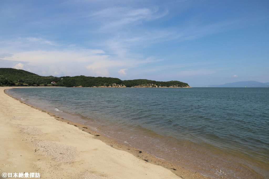 胸上浜（岡山県玉野市）・美しい弧を描くビーチ