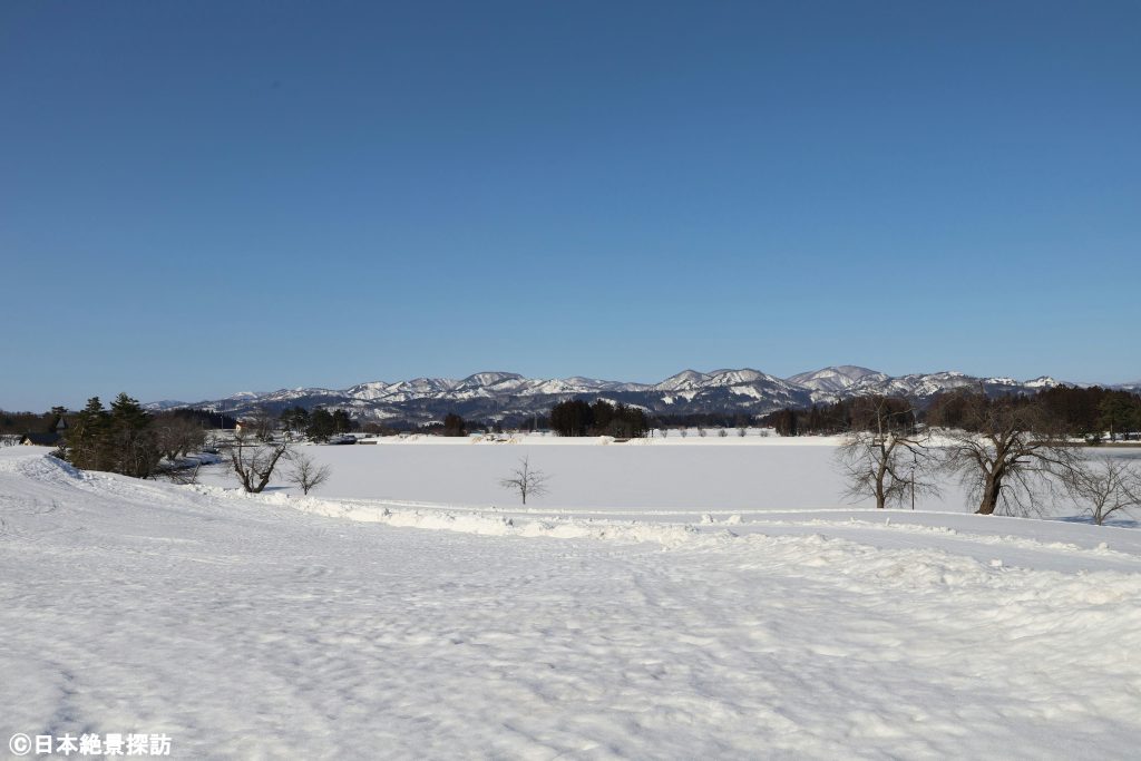 徳良湖（山形県尾花沢市）・広大なソリコース