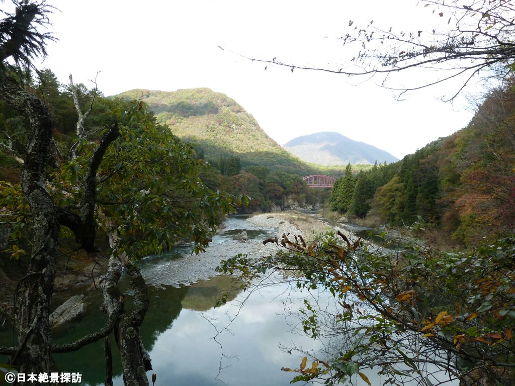 塔のへつり（福島県下郷町）・登った所から